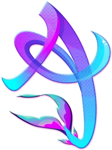 AJ mermaid monogram